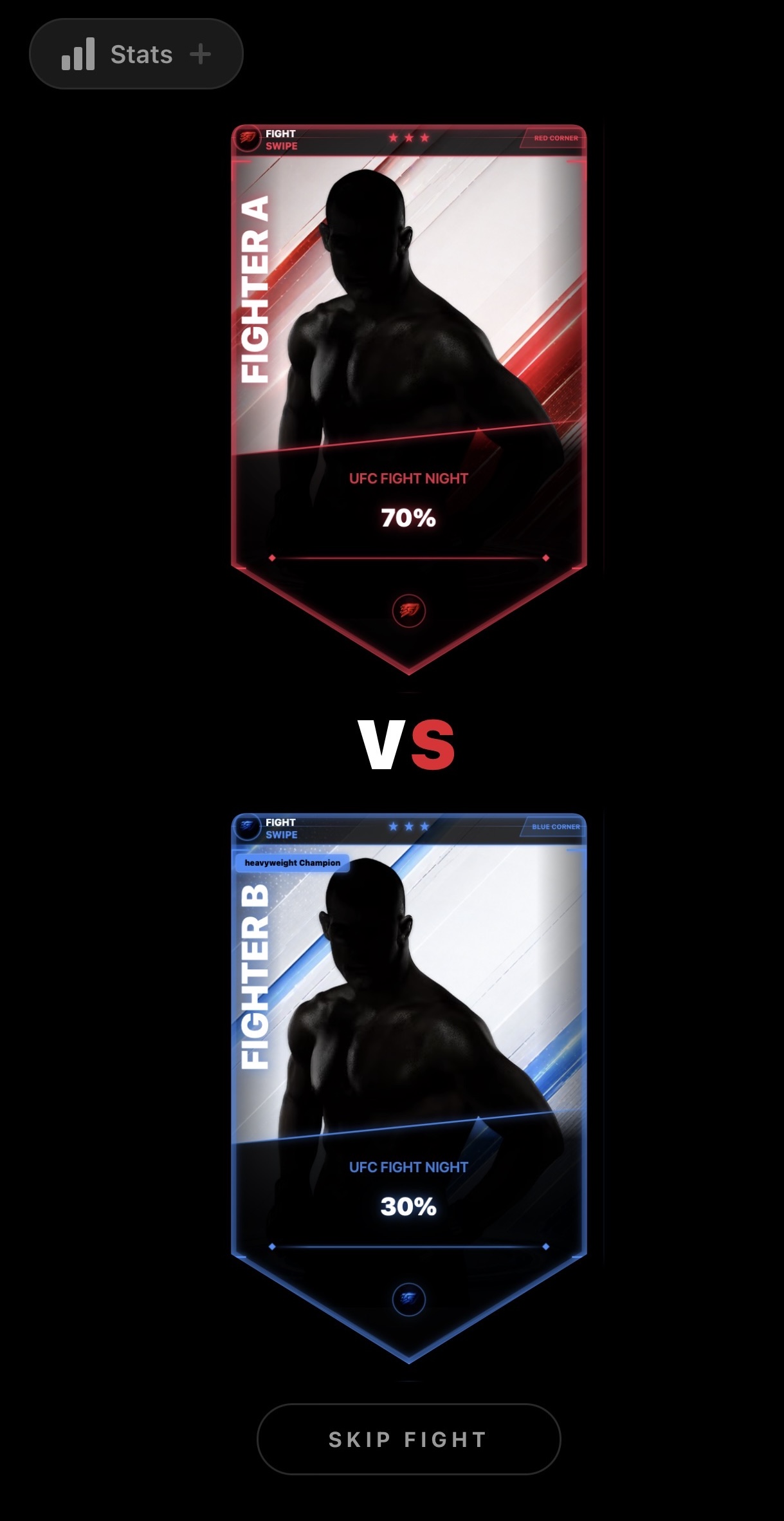 FightSwipe — swipe your pick for every fight